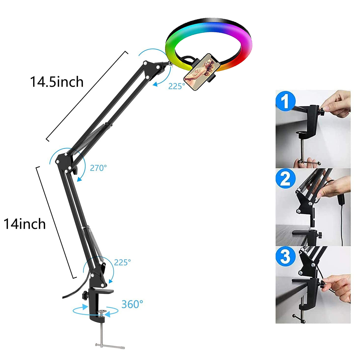 RGB Selfie Halka Işık 26 cm Do - Photography Mobile Lighting incelemesi ve fiyatı
